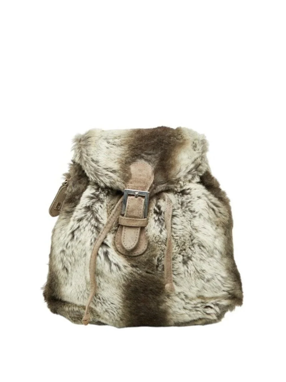 Fendi Zucca Backpack Gray Suede